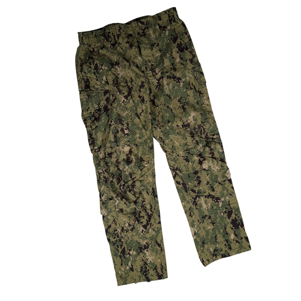 US Navy NWU Type III Cargo Pants Mens Large Regular AOR2 Digital Camo Military